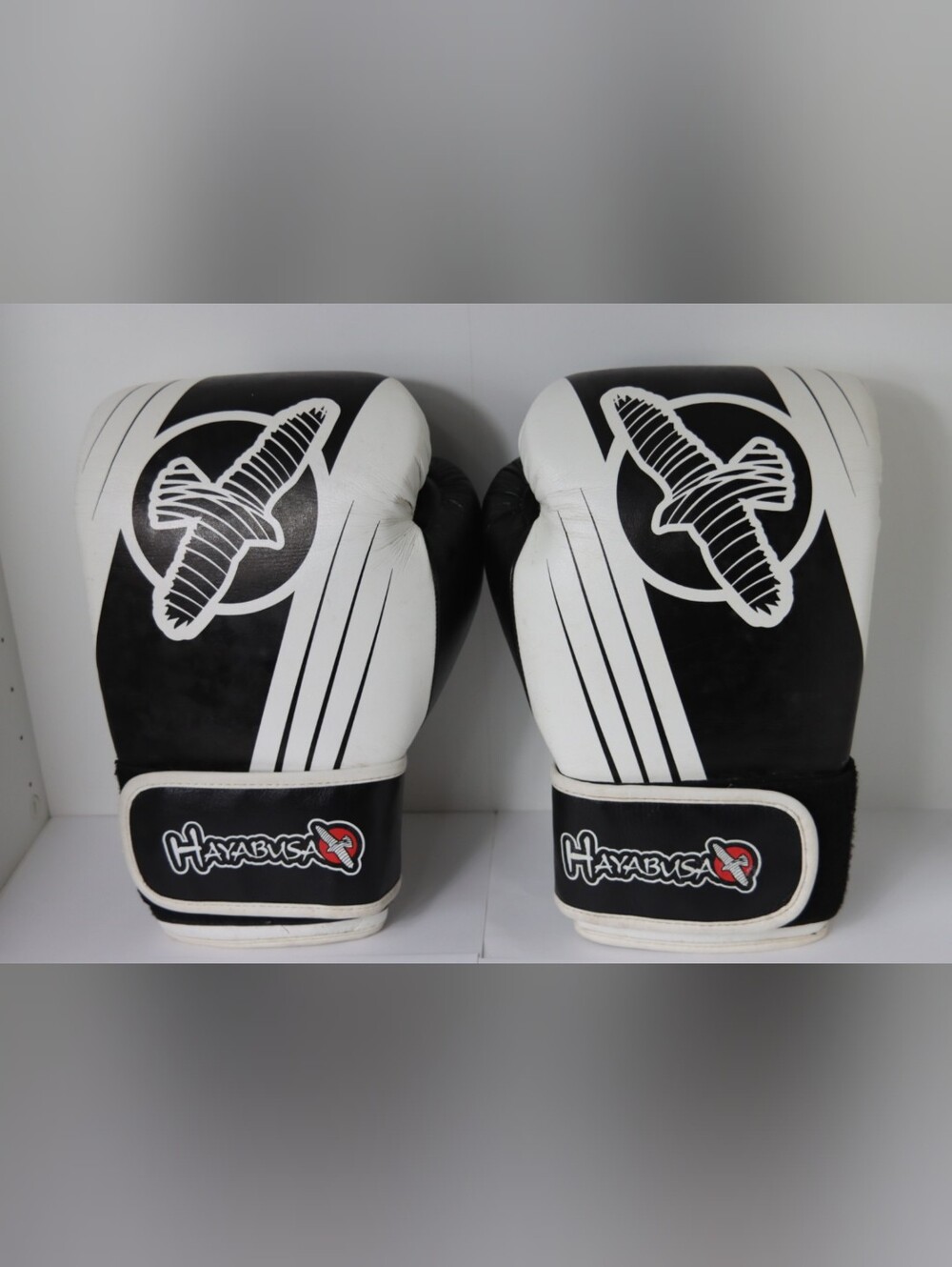 Hayabusa Black & White 16oz Boxing Gloves